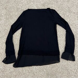 All Saints Asymmetric Sheer Detailed Parel Top Women's XS